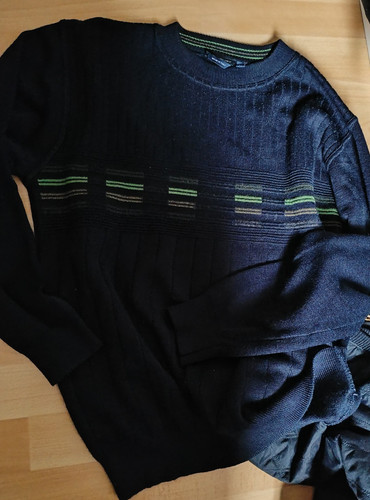 Wolle strickpulli dunkelblau - wolle-,
