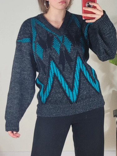 Dunkelgrauer strickpullover - dunkelgrauer,