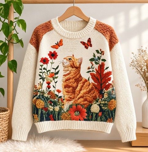 Dammen strickpullover mit