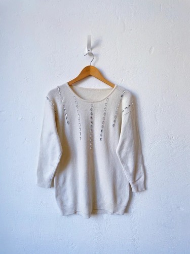 Vintage pullover m creme - m,