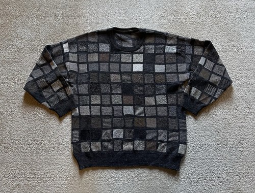 Vintage herren pullover grau - herren,