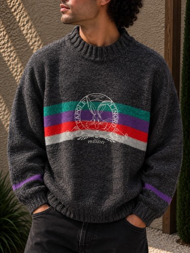 Vintage herren strickpullover - vintage,