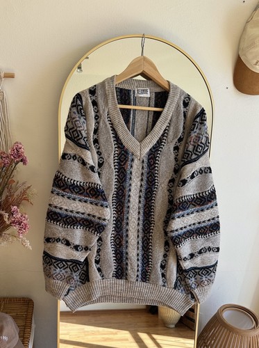 Vintage neck strickpullover - vintage, v-neck